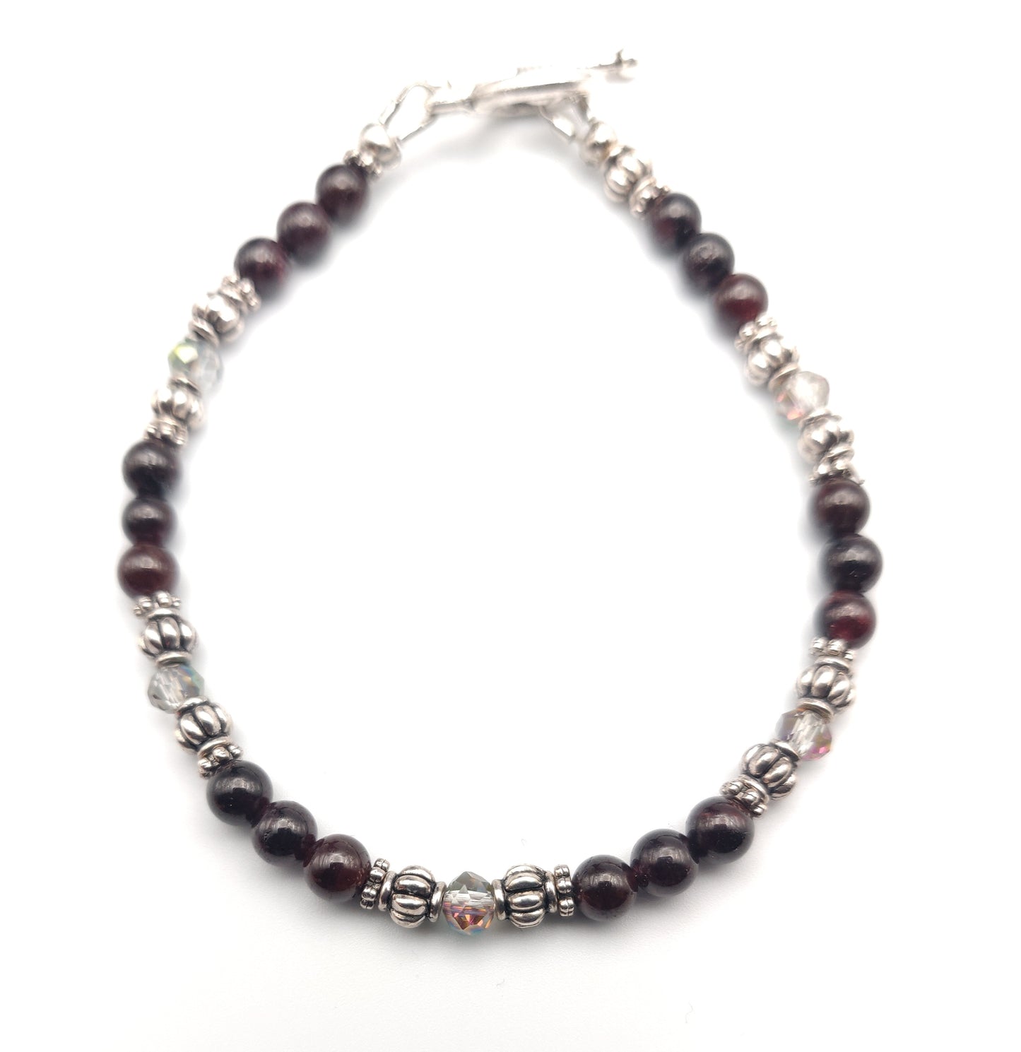 Garnet Beaded Bracelet