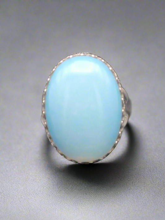 Opalite & Sterling Silver Cocktail Ring