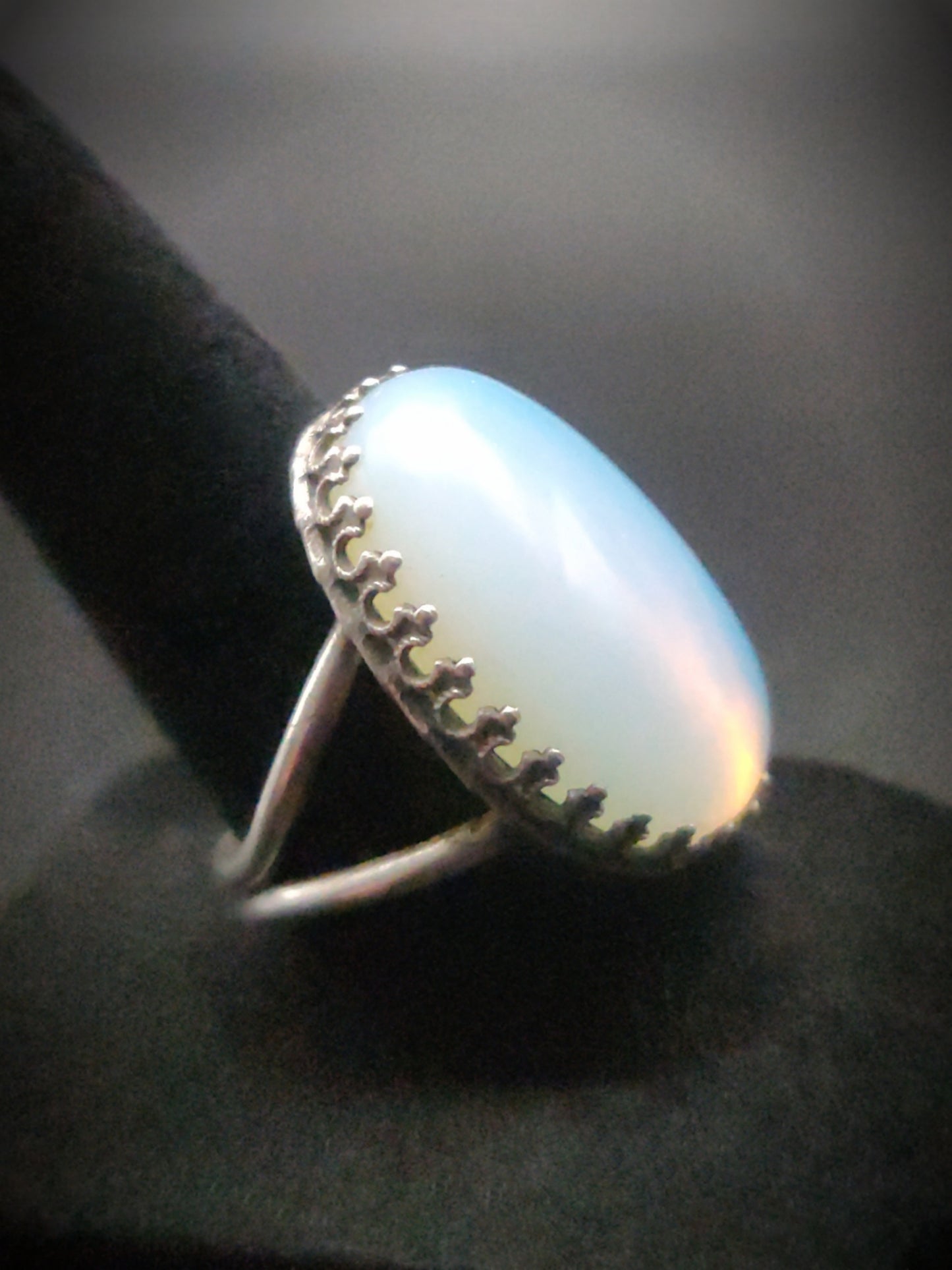 Opalite & Sterling Silver Cocktail Ring