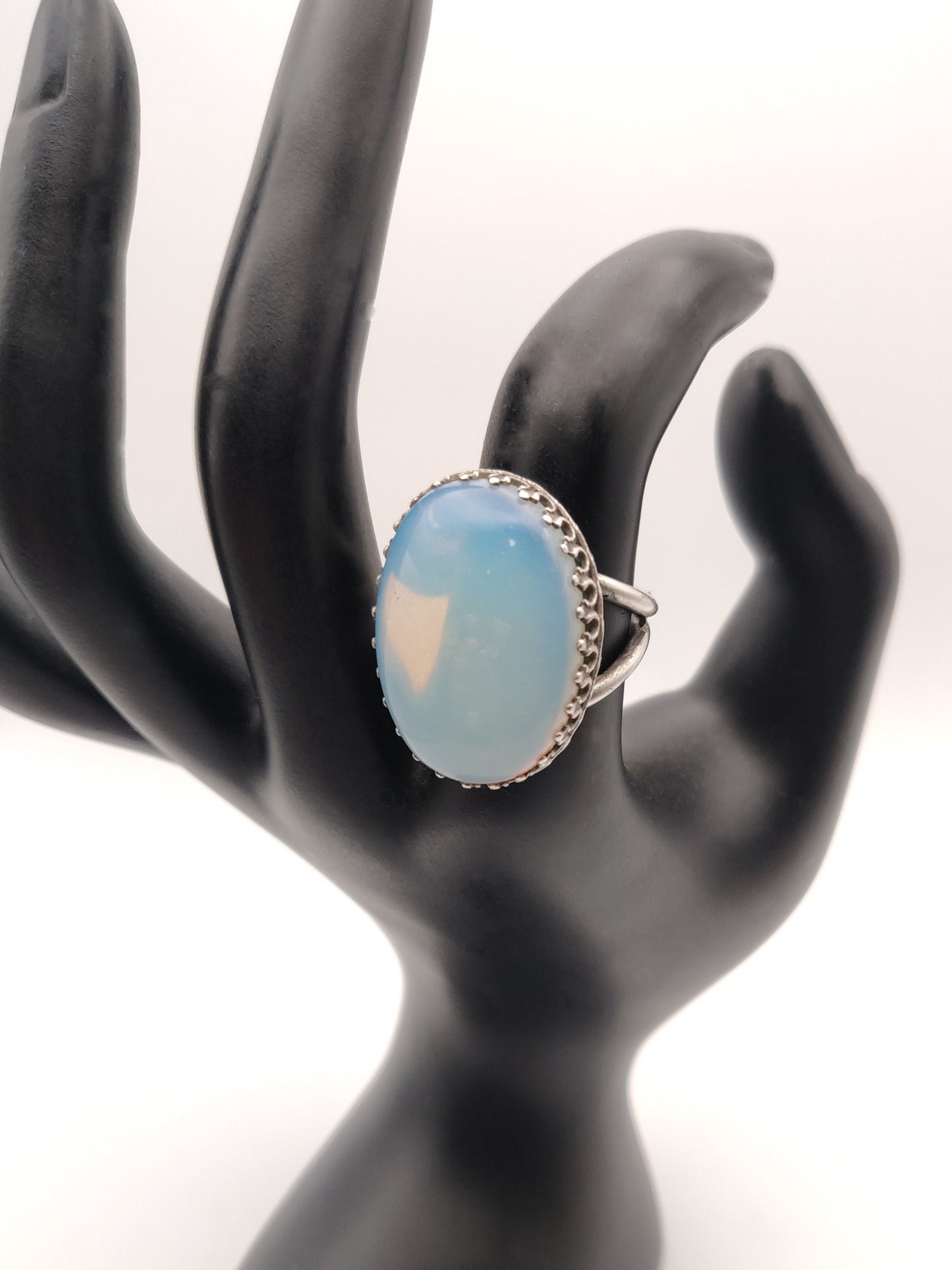 Opalite & Sterling Silver Cocktail Ring