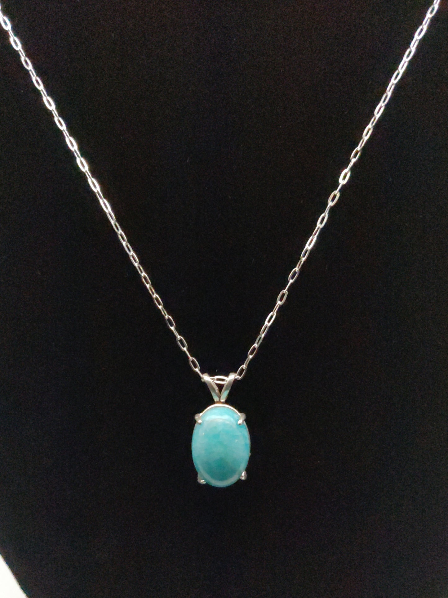 Amazonite & Sterling Silver Pendant