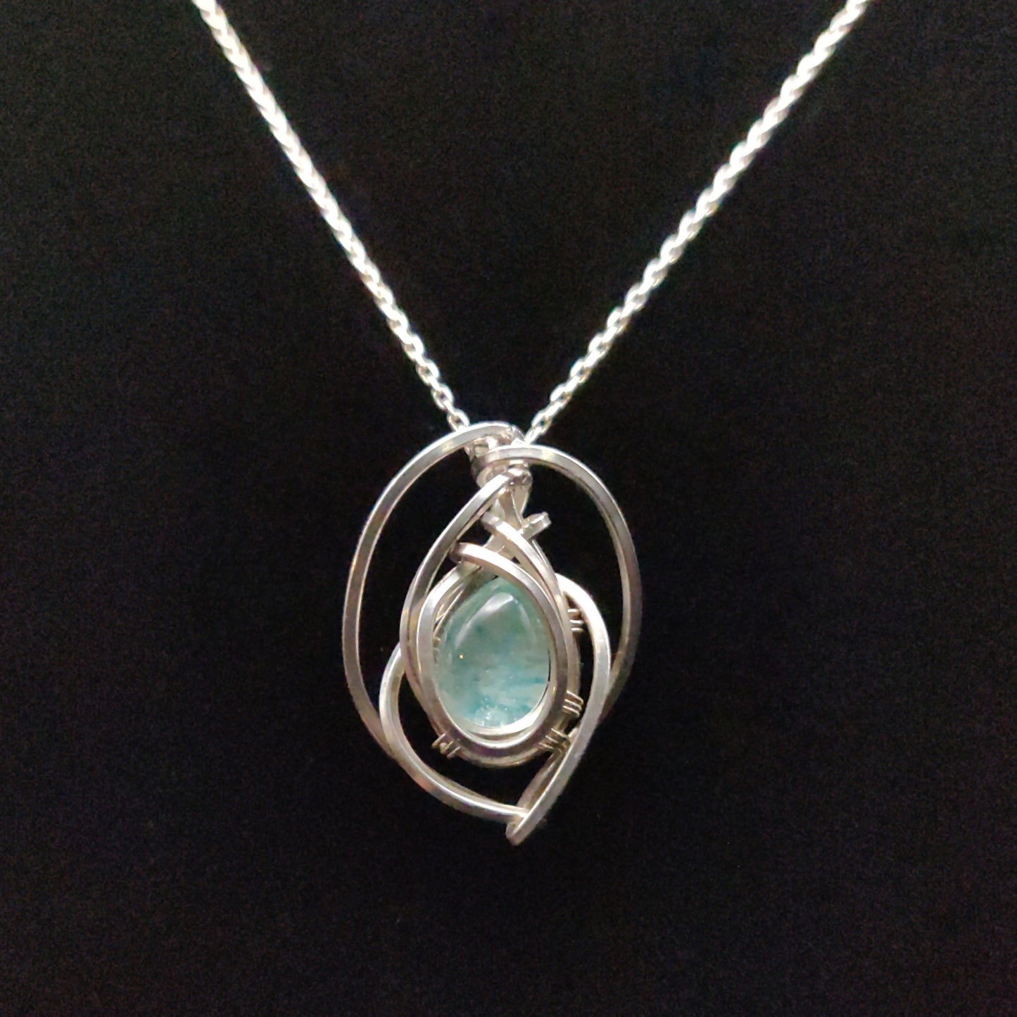 Amazonite Sterling Silver Pendant Necklace