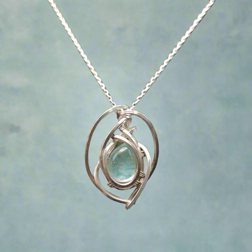 Amazonite Sterling Silver Pendant Necklace