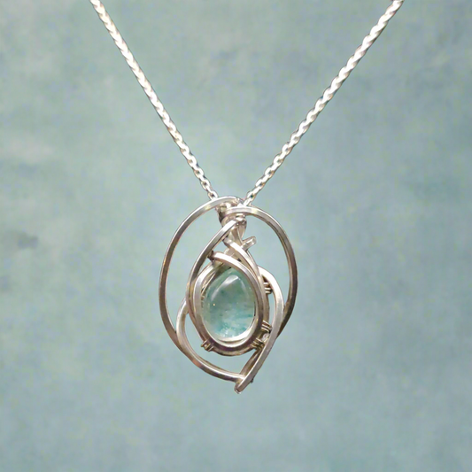 Amazonite Sterling Silver Pendant Necklace