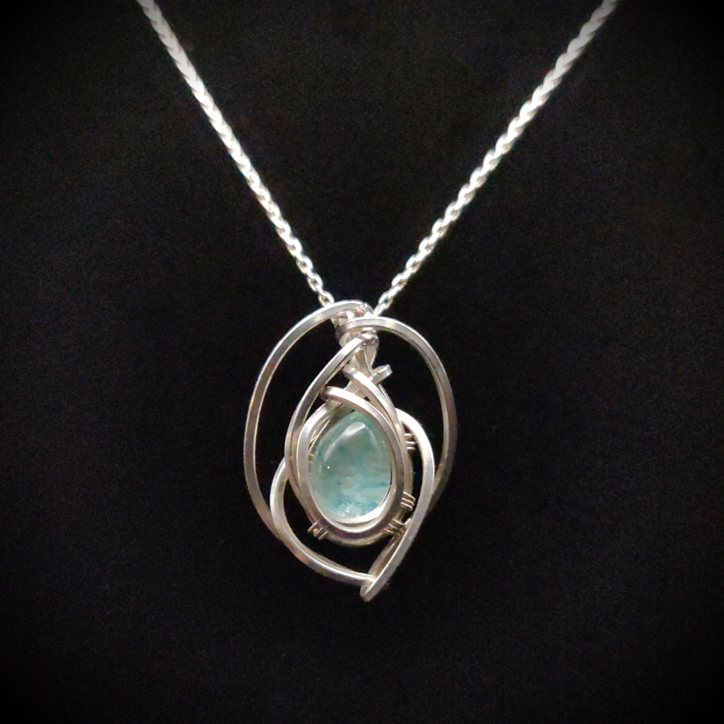 Amazonite Sterling Silver Pendant Necklace