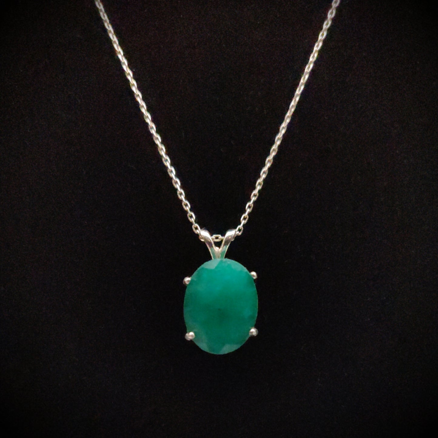 Emerald Pendant Necklace