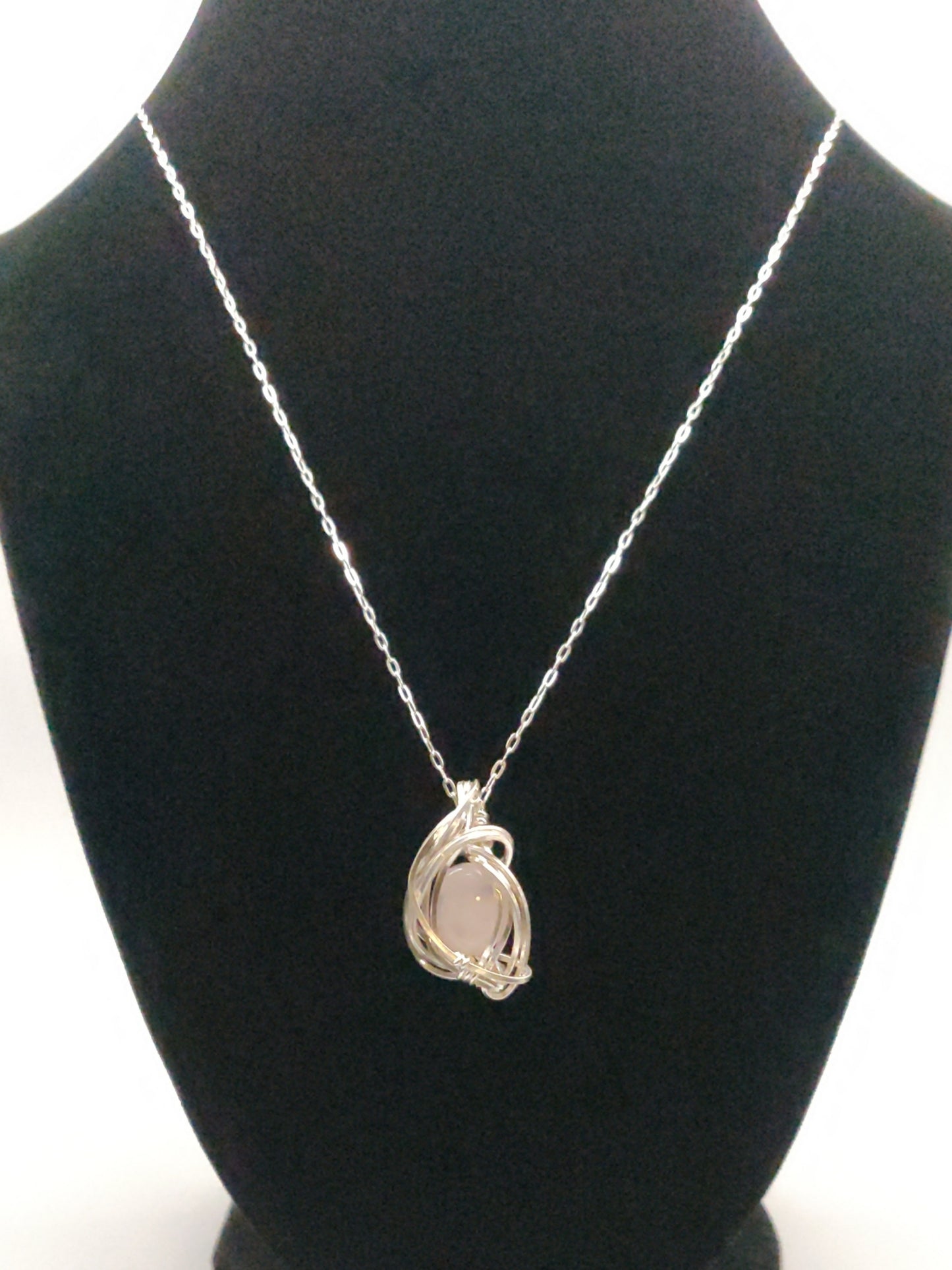 Rose Quartz Sterling Silver Pendant