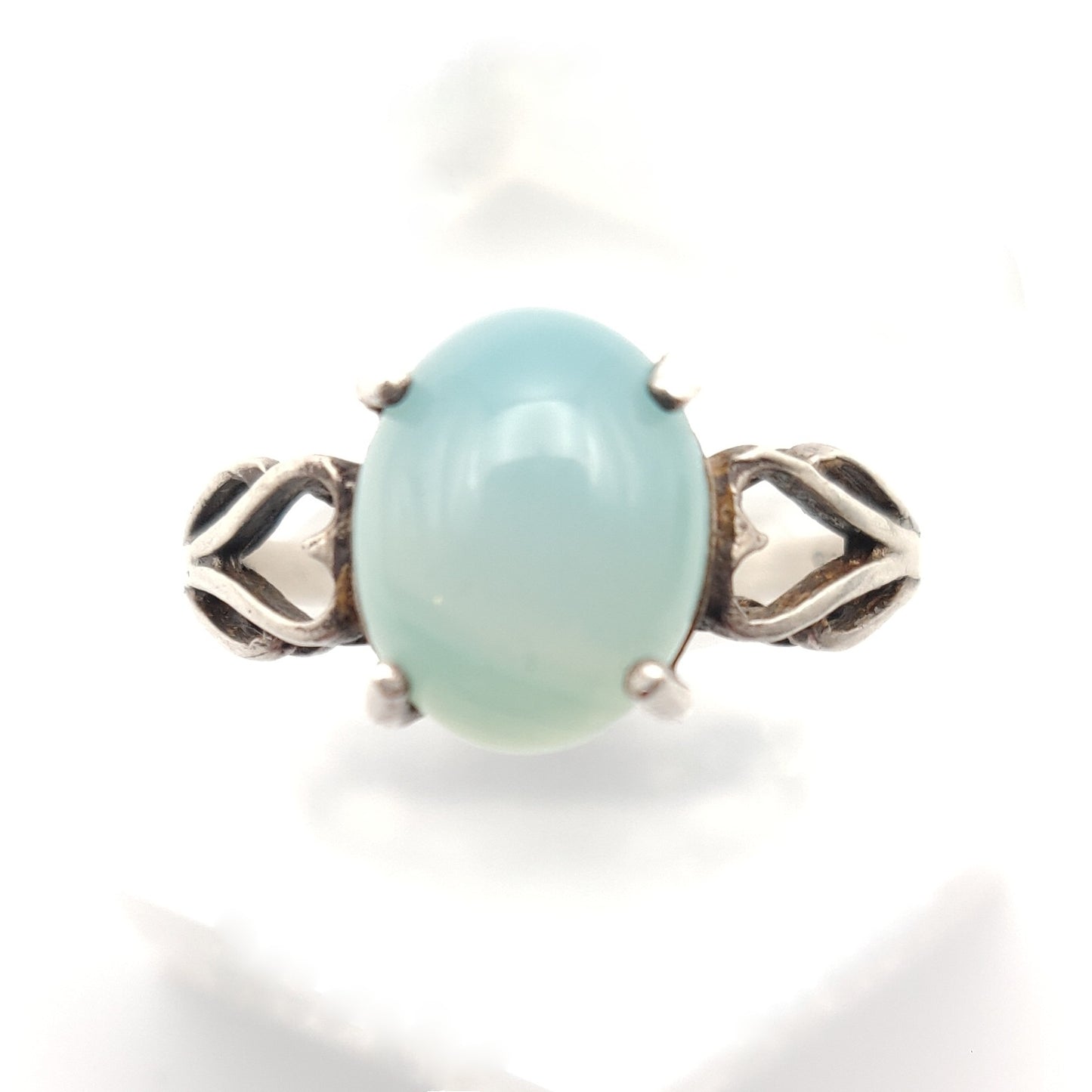 Blue Chalcedony & Sterling Silver Ring