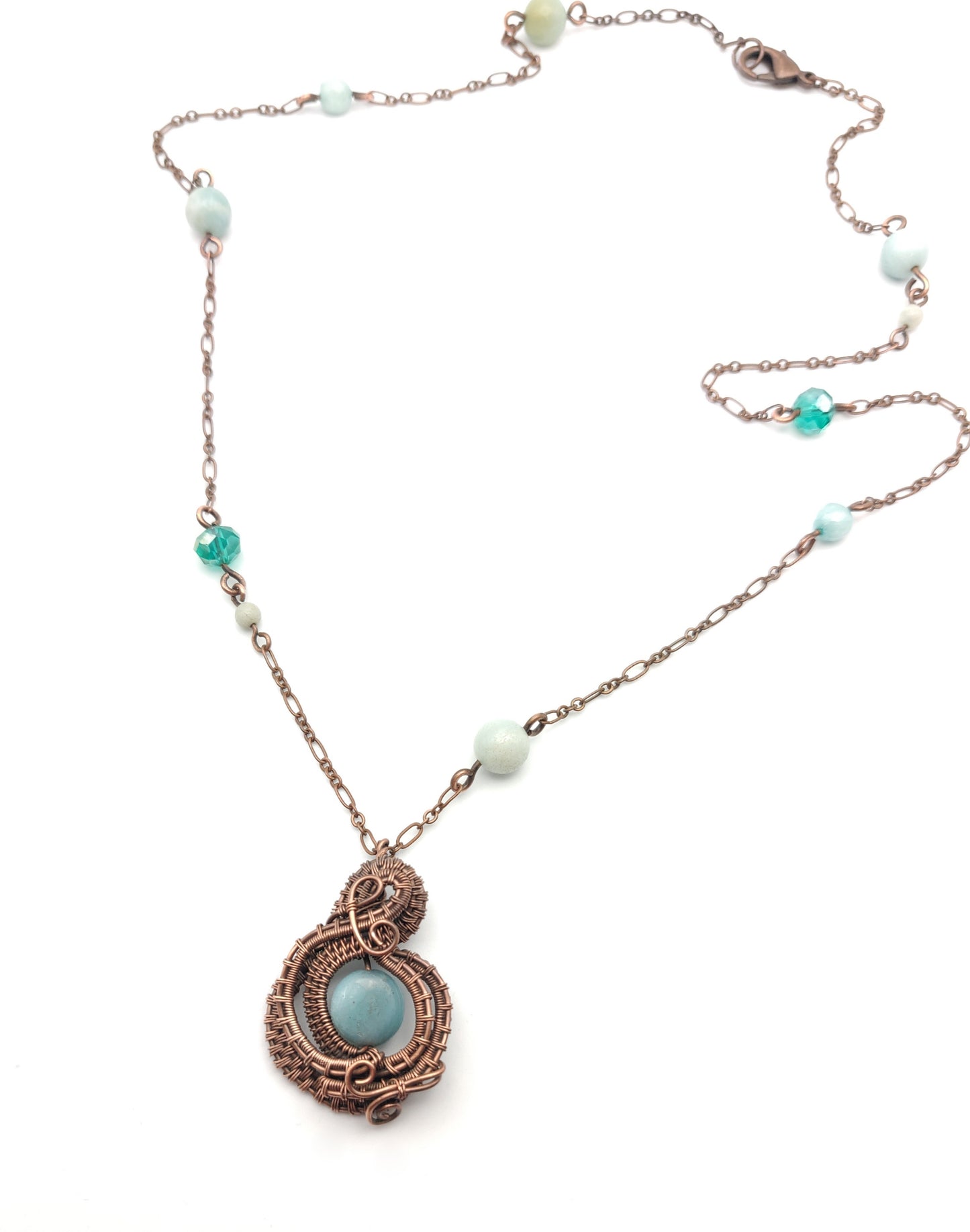 Amazonite & Copper Beaded Necklace