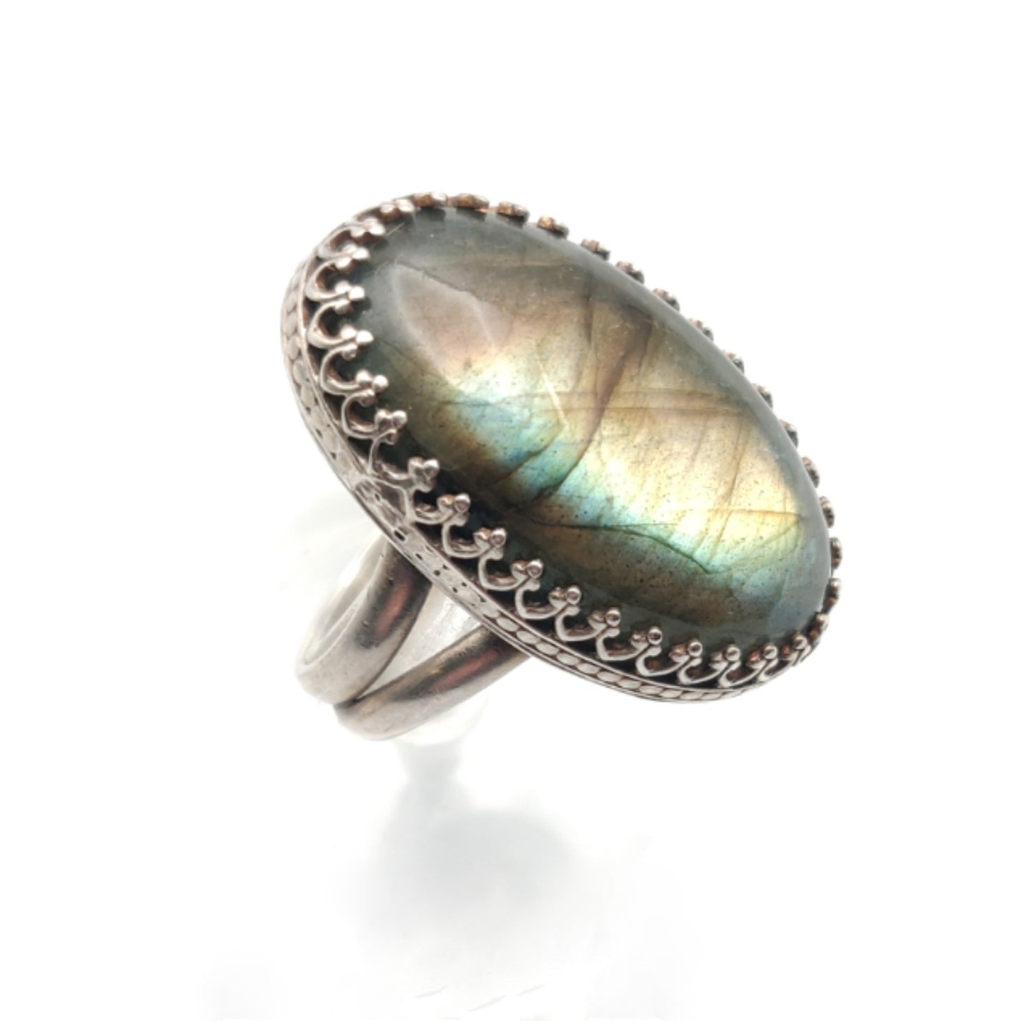 Sterling Silver Labradorite Cocktail Ring