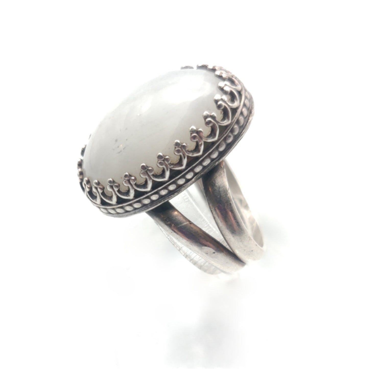 Sterling Silver Rainbow Moonstone Cocktail Ring