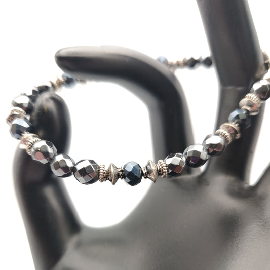 Hematite Beaded Bracelet