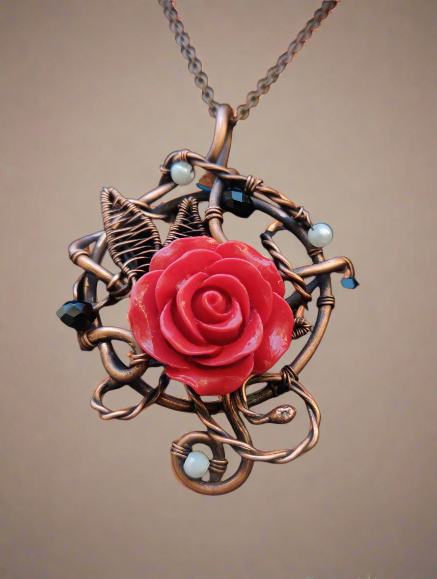 Vintage Inspired Flower Necklace