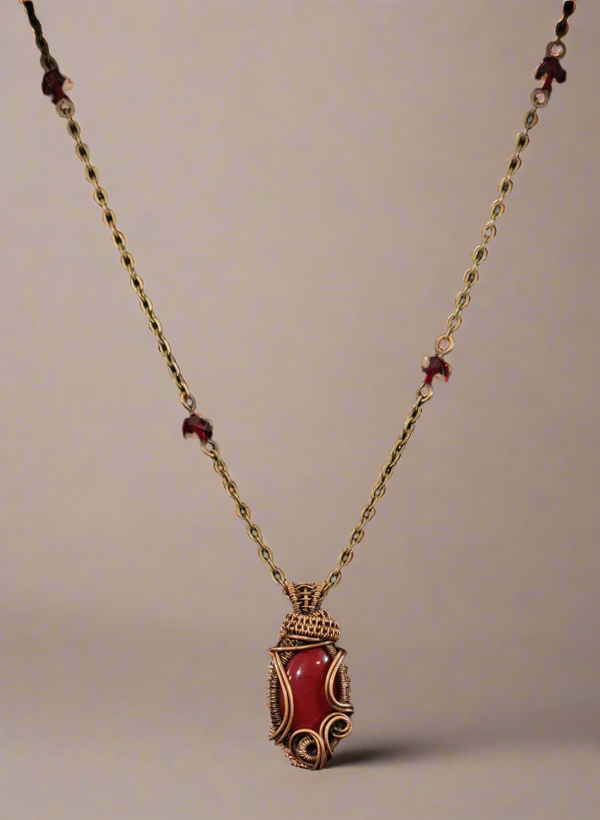 Burgandy Jasper Necklace