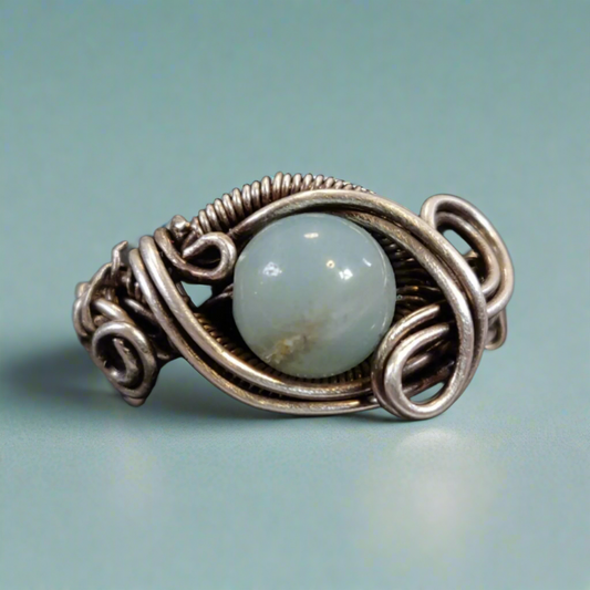 Sterling Silver & Amazonite Ring