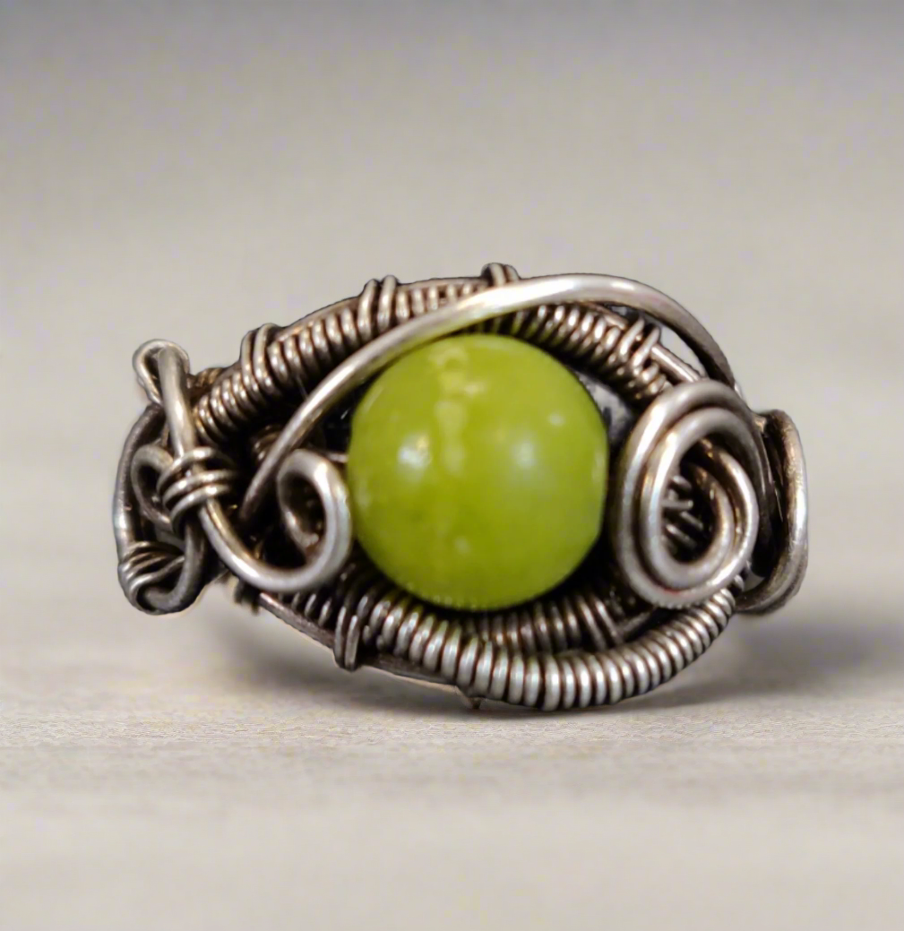 Jade & Sterling Silver Ring