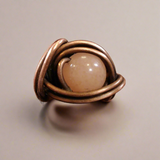 Opal Copper Birthstone Ring