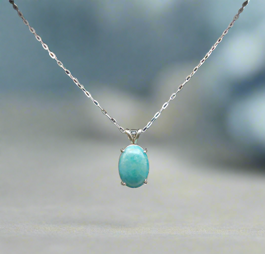 Amazonite & Sterling Silver Pendant