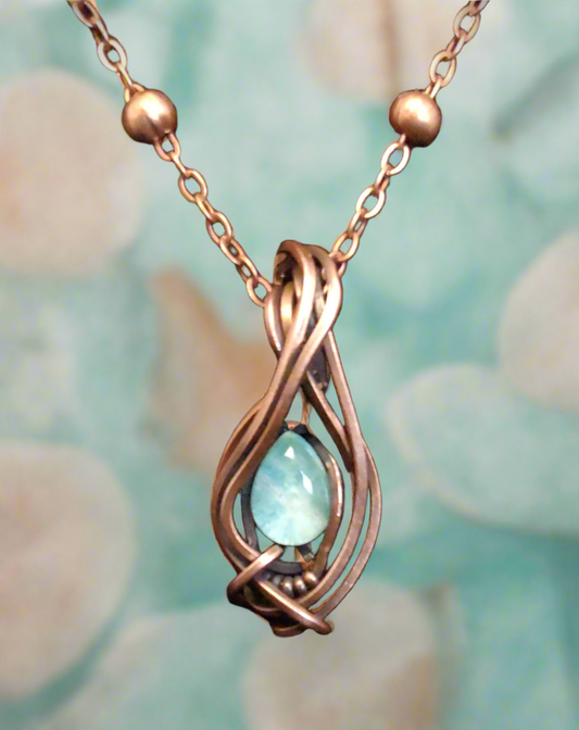 Mini Amazonite & Copper Necklace