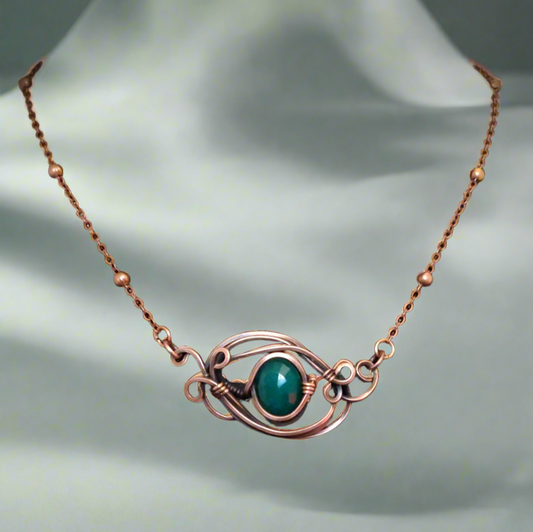 Emerald & Copper Necklace