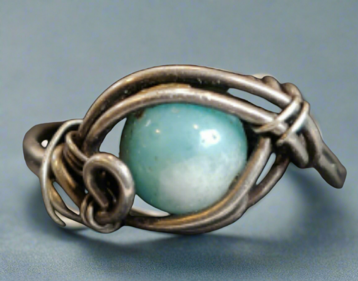 Sterling Silver & Amazonite Ring