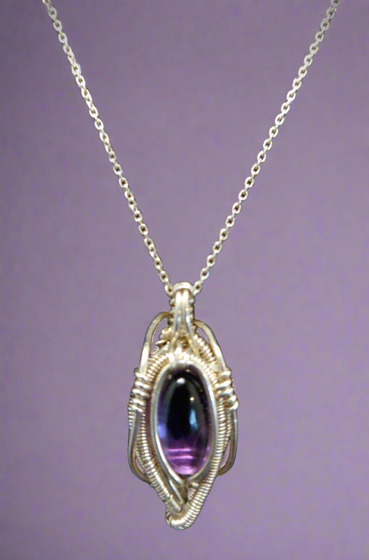 Amethyst & Sterling Silver Pendant