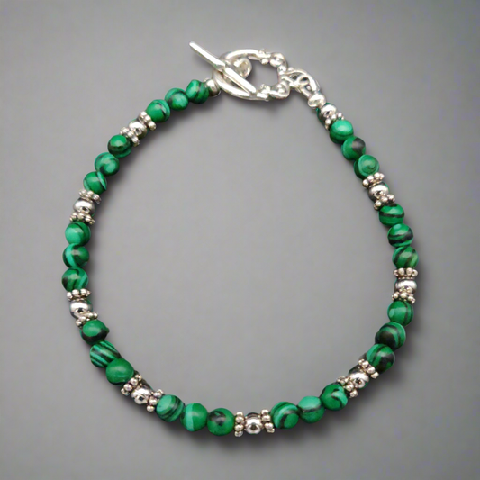 Malachite Beaded Bracelet