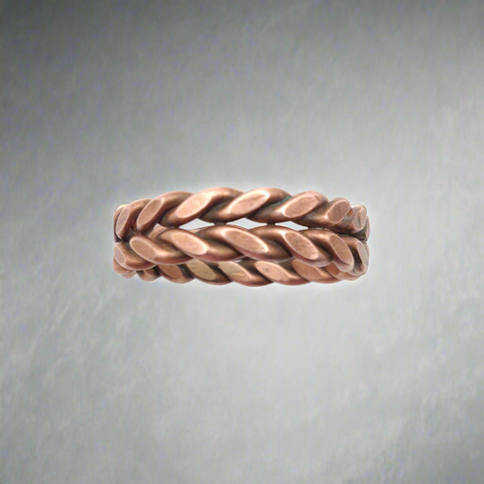 Copper Braided Ring Band (Unisex)