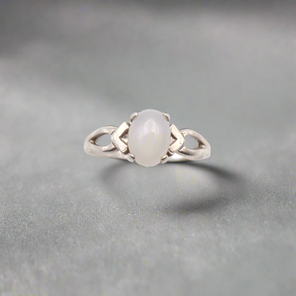 Moonstone Sterling Silver Birthstone Ring