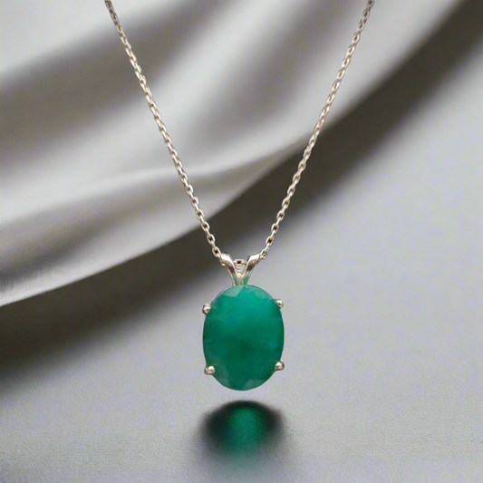 Emerald Pendant Necklace