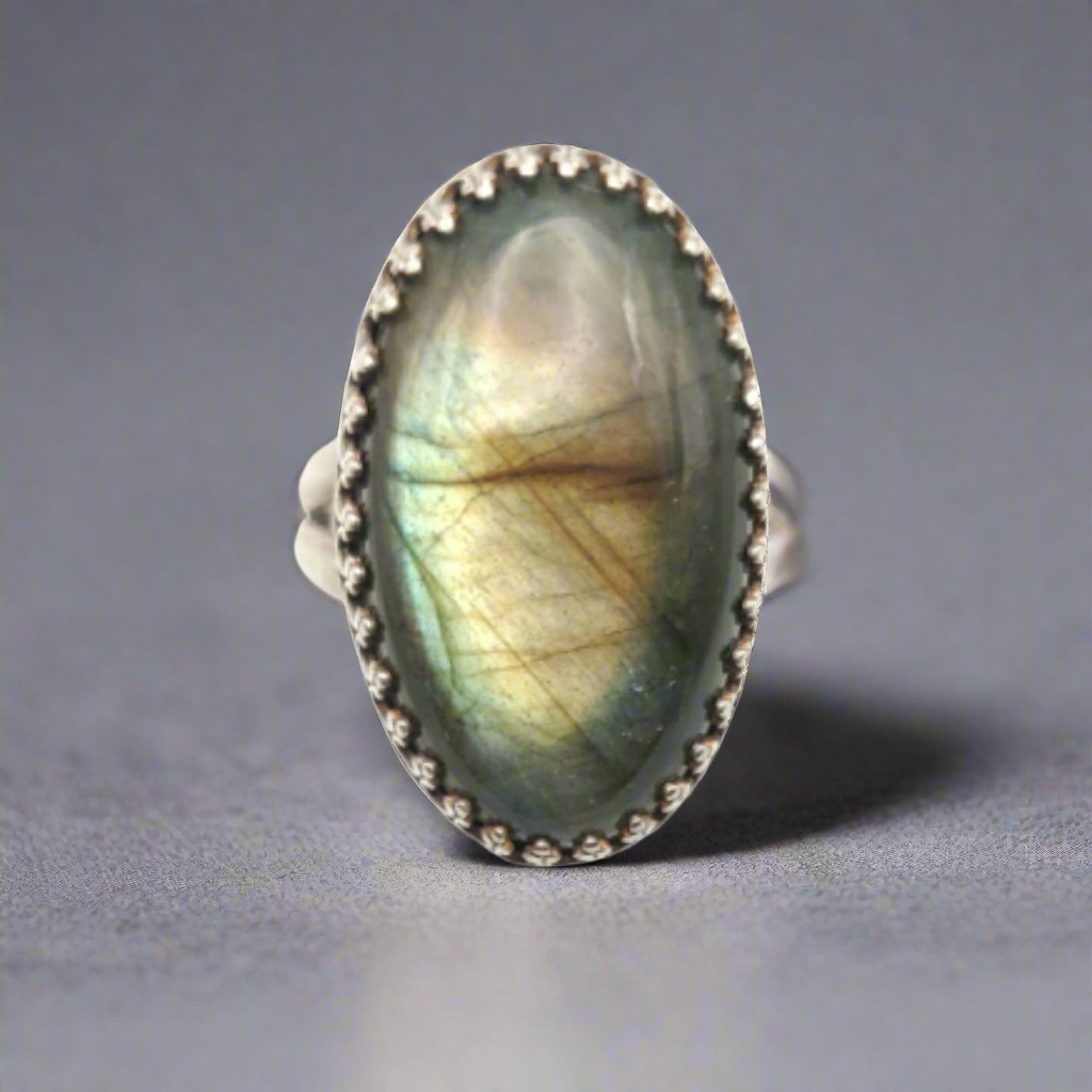 Sterling Silver Labradorite Cocktail Ring