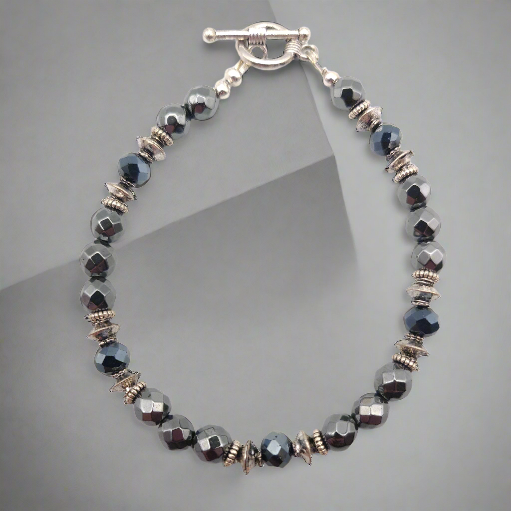 Hematite Beaded Bracelet