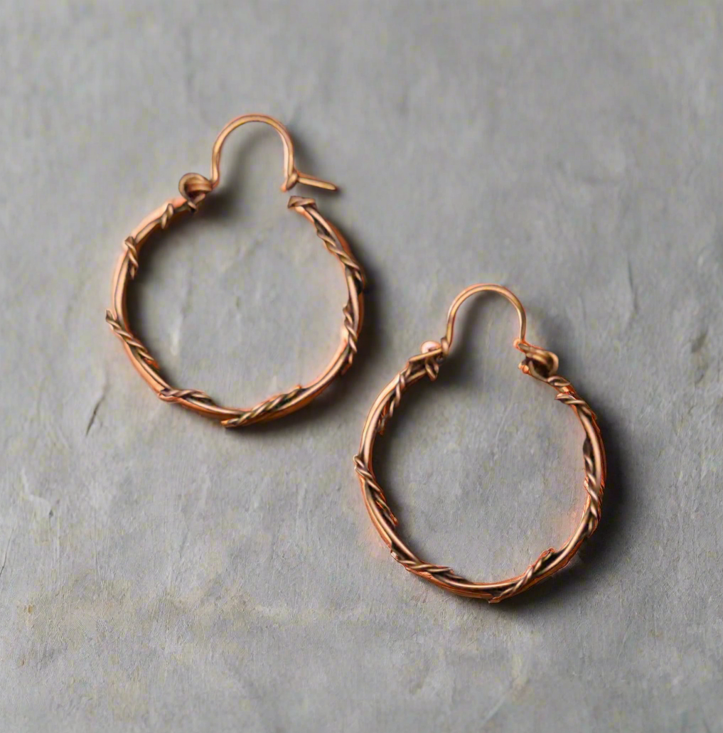 Copper Hoop Earrings