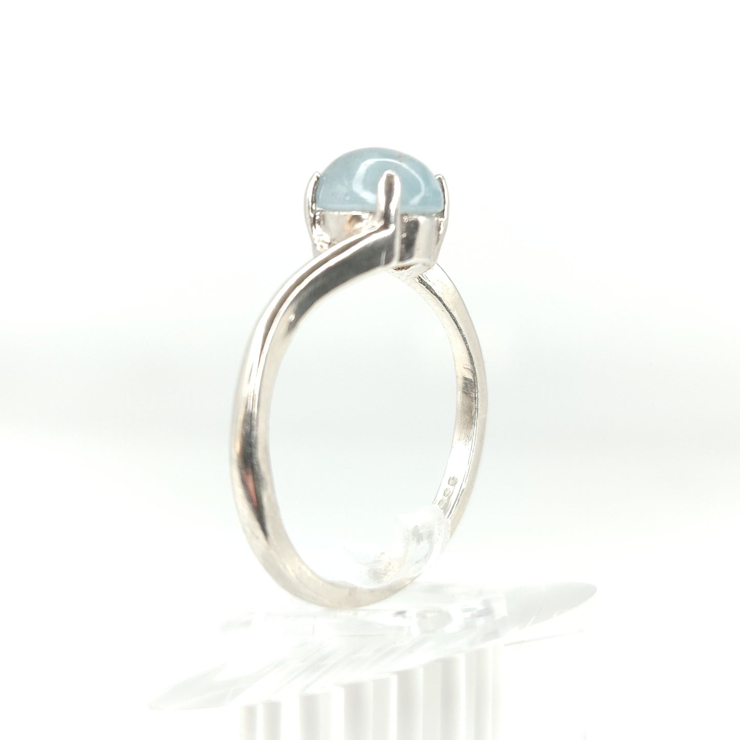 Aquamarine Sterling Silver March Birthstone Ring