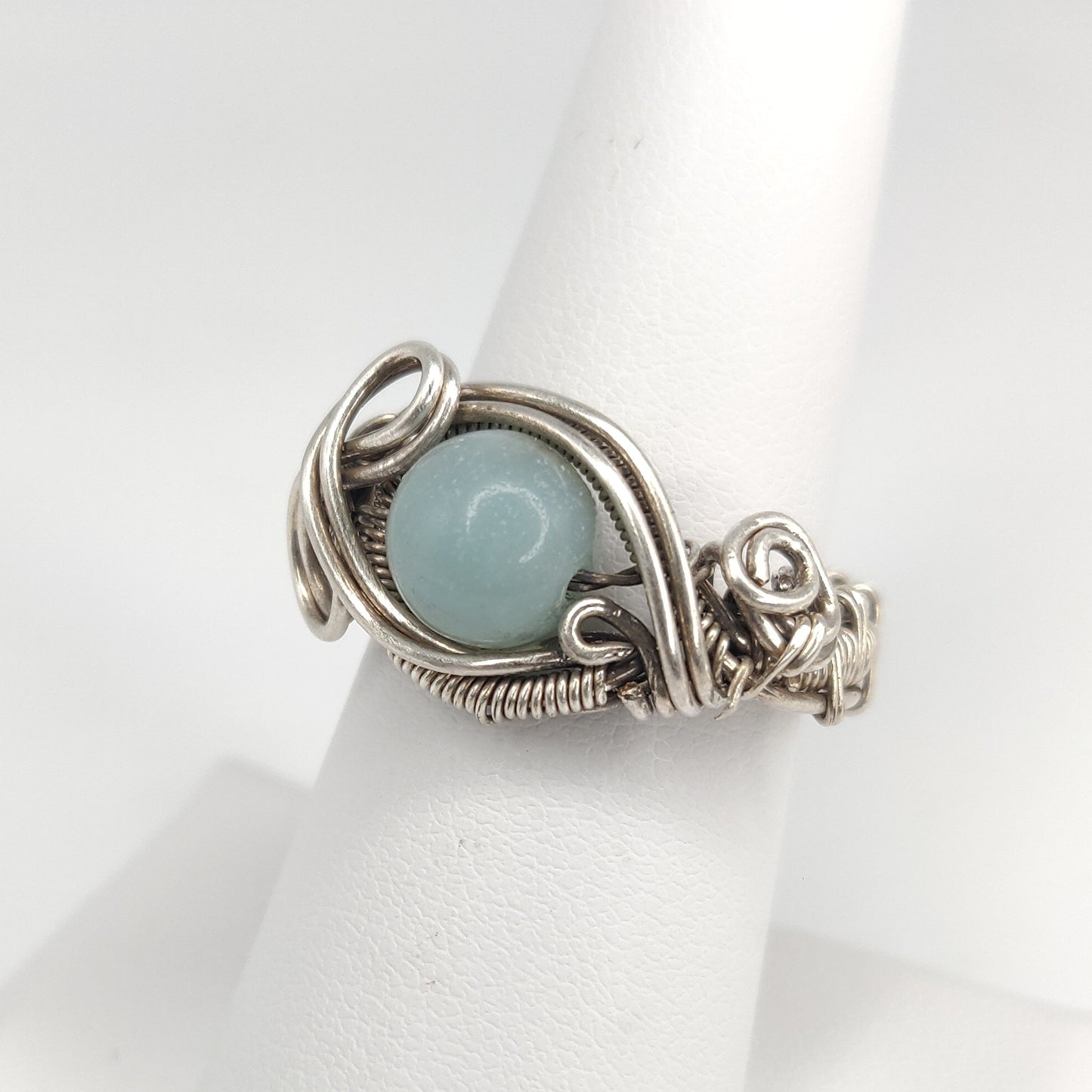 Sterling Silver & Amazonite Ring