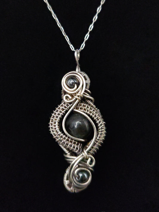Sterling Silver Labradorite Pendant Necklace