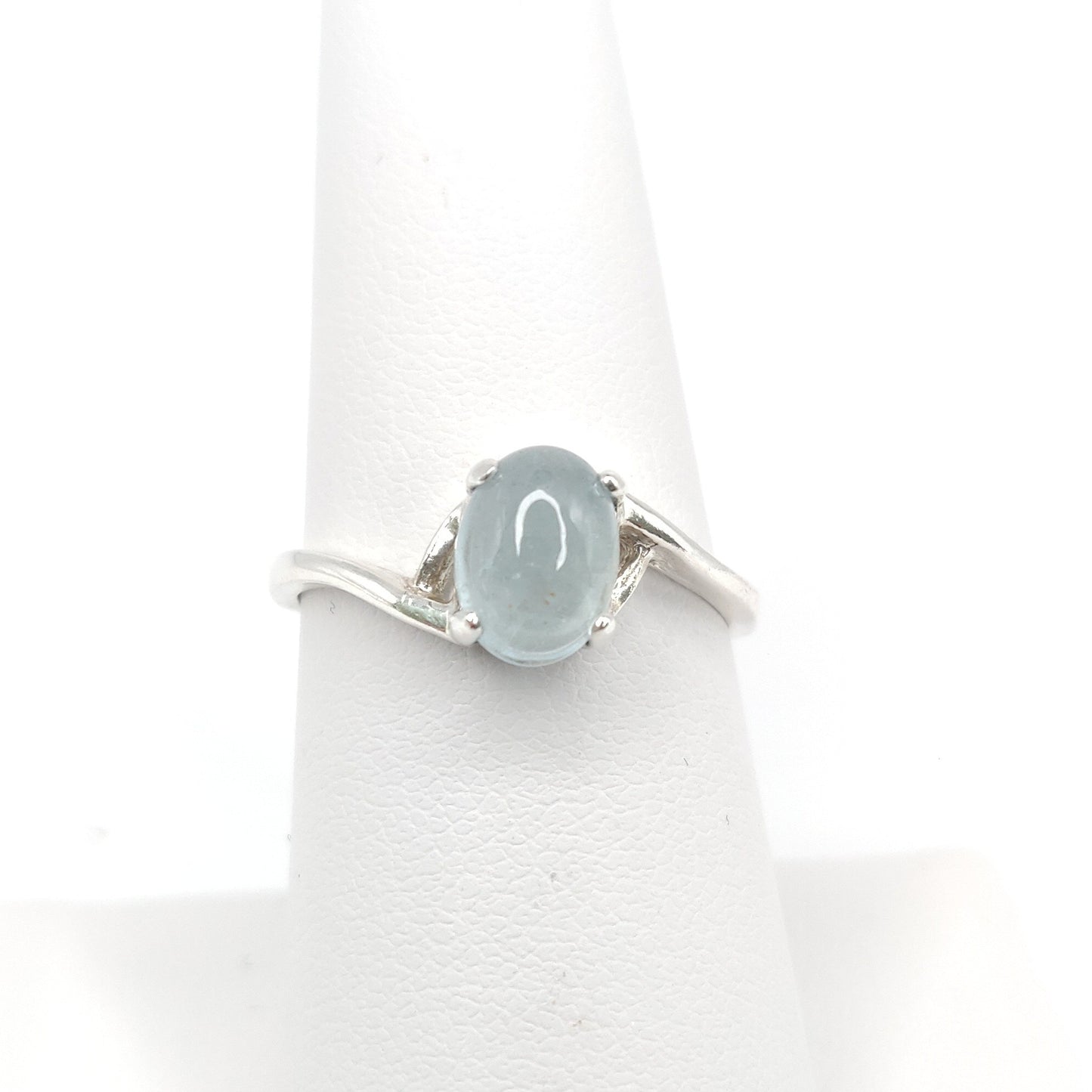 Aquamarine Sterling Silver March Birthstone Ring