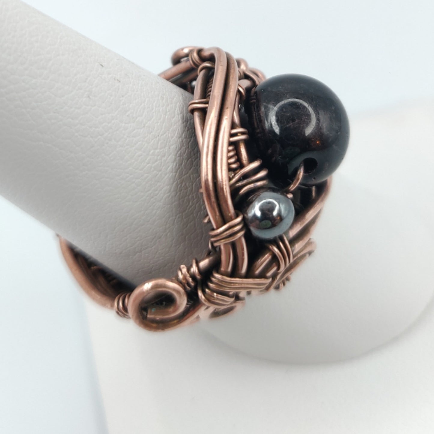 Black Onyx Copper Unisex Ring