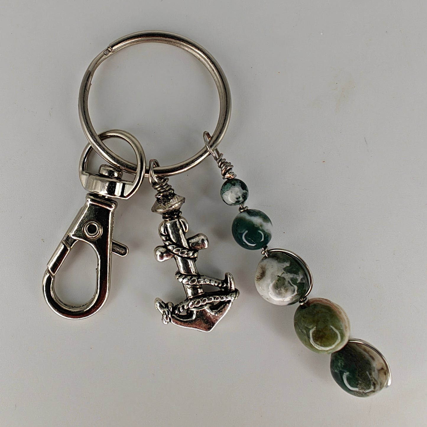 Unisex Nautical Healing Crystal Keychain