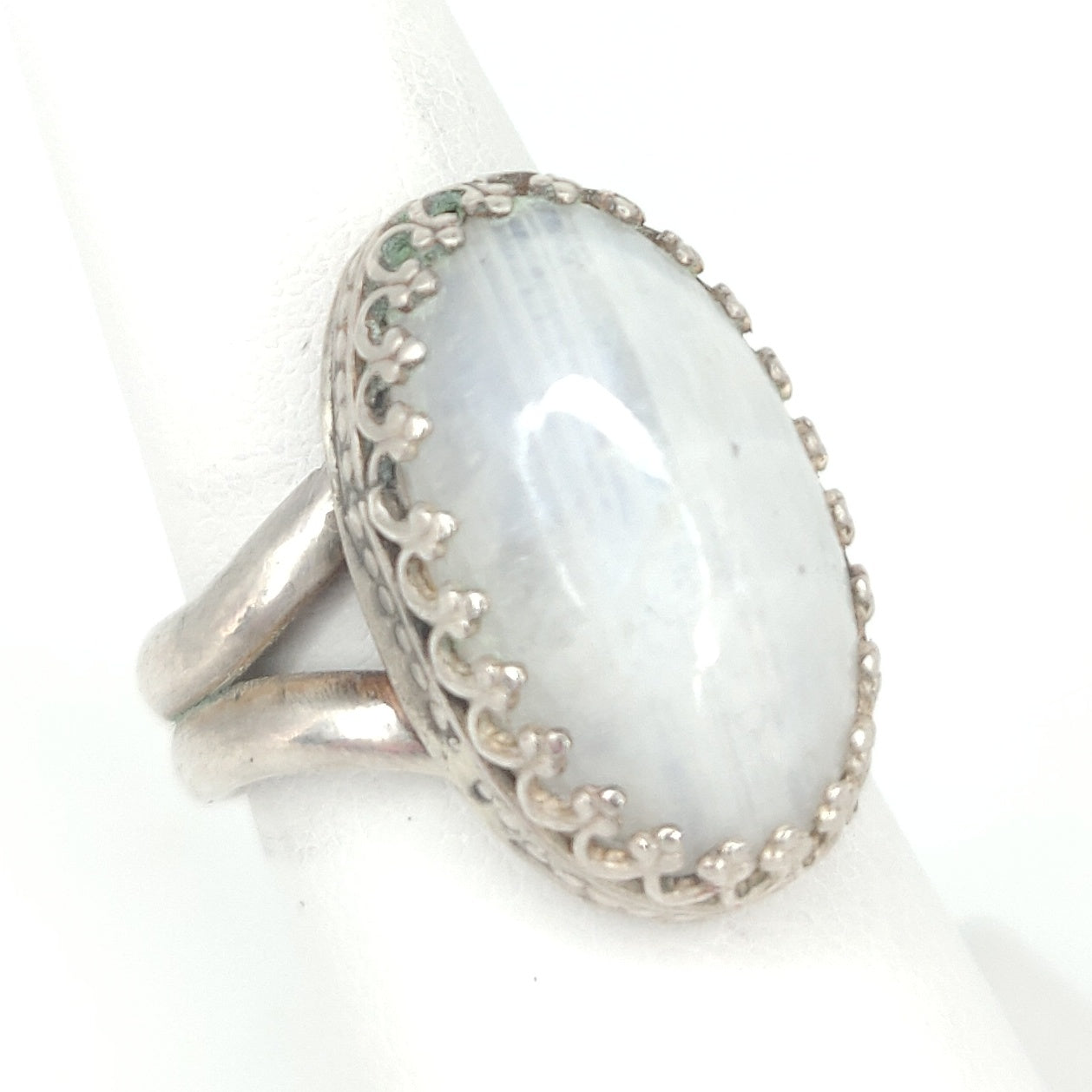 Sterling Silver Rainbow Moonstone Cocktail Ring