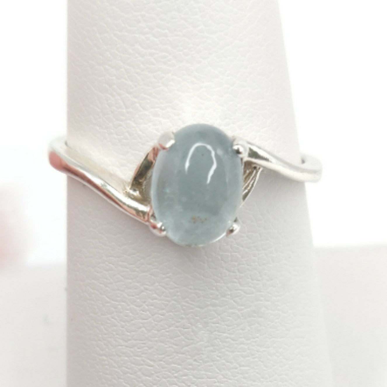 Aquamarine Sterling Silver March Birthstone Ring
