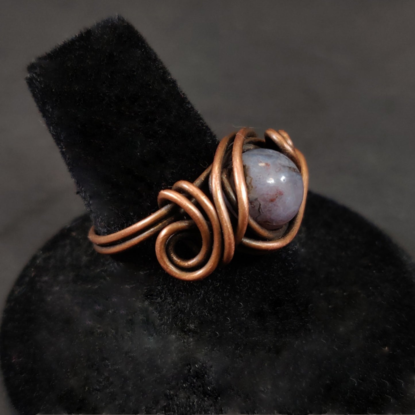 Lavender Jasper & Copper Ring