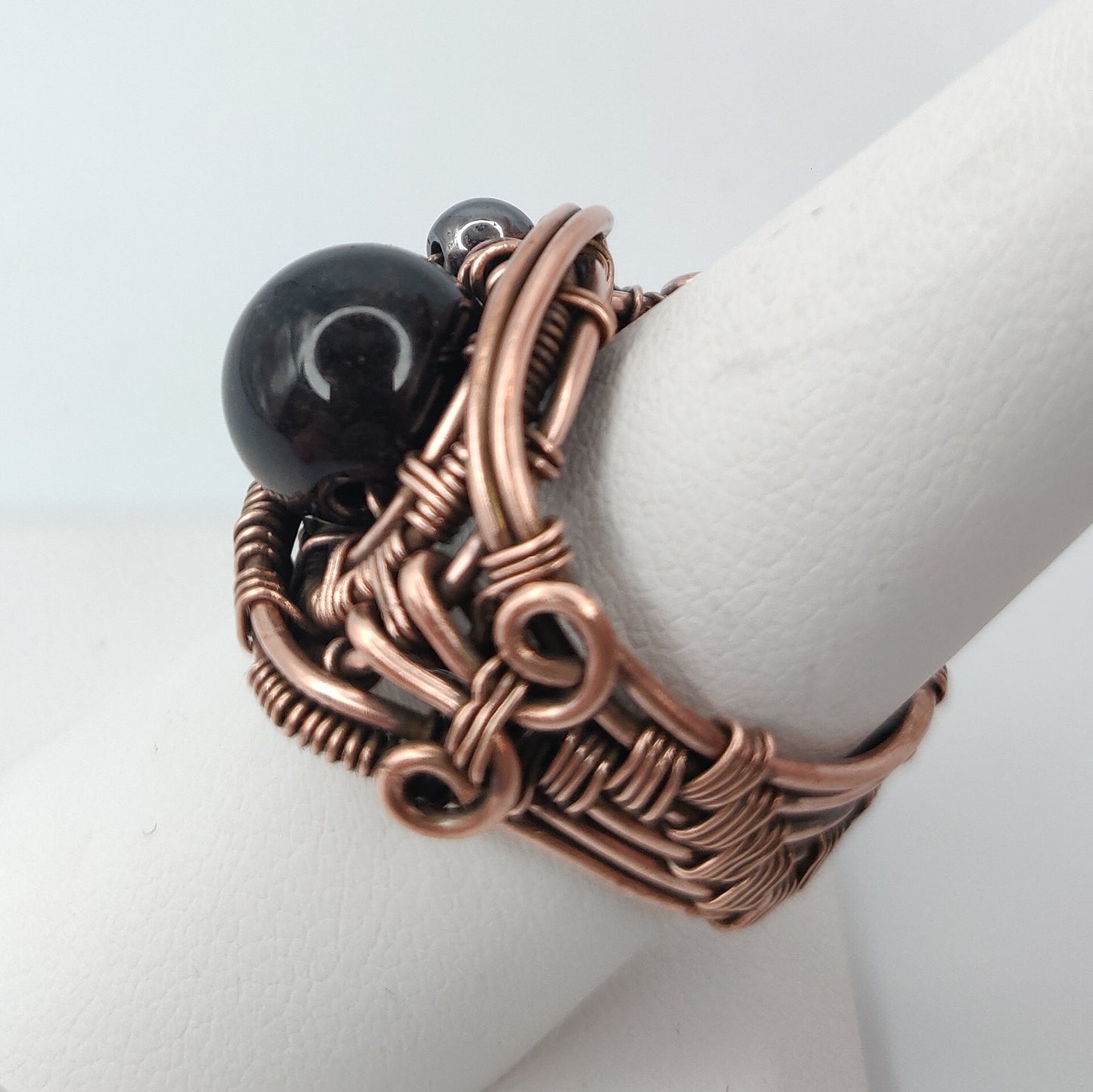 Black Onyx Copper Unisex Ring