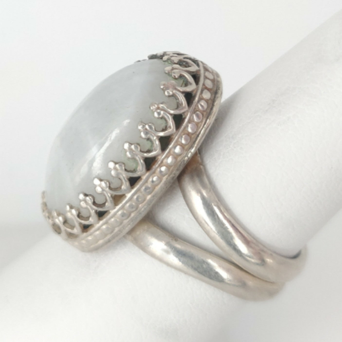 Sterling Silver Rainbow Moonstone Cocktail Ring