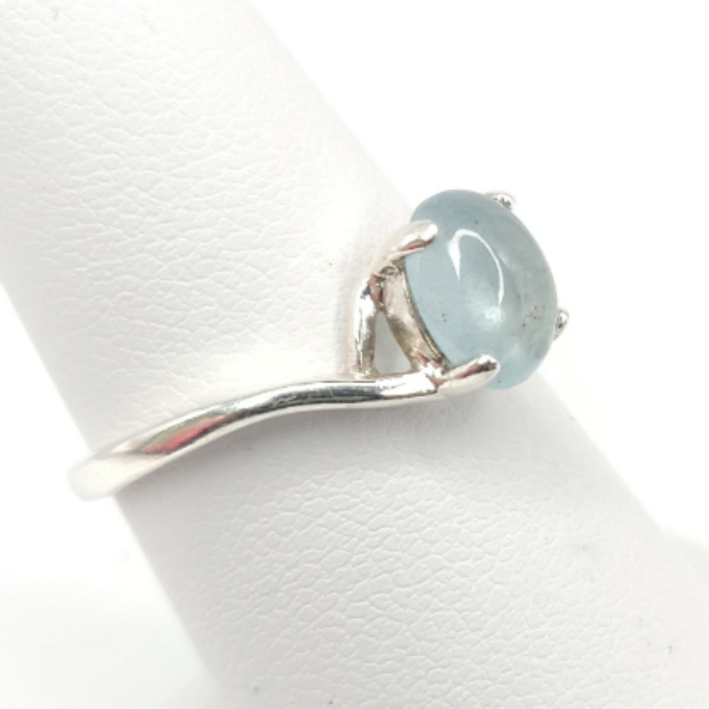Aquamarine Sterling Silver March Birthstone Ring