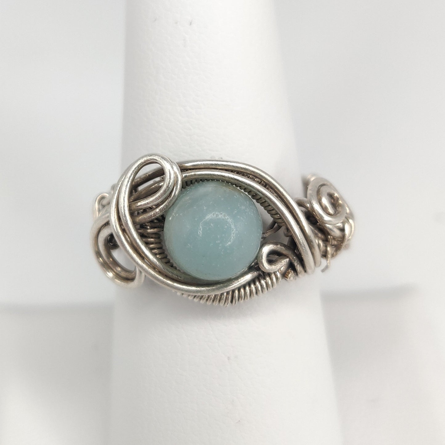 Sterling Silver & Amazonite Ring