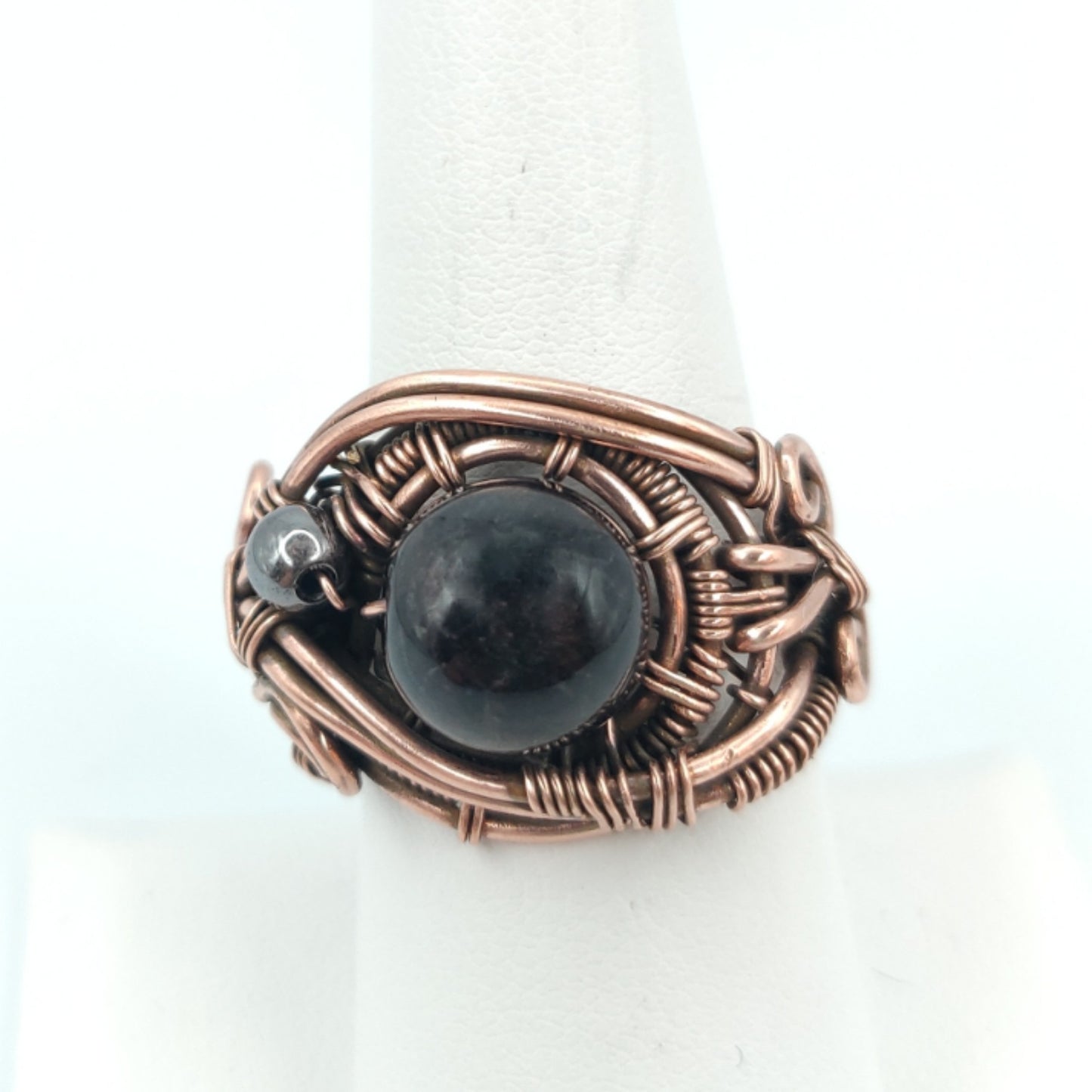 Black Onyx Copper Unisex Ring