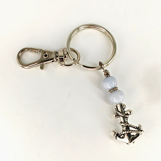 Unisex Nautical Healing Crystal Keychain
