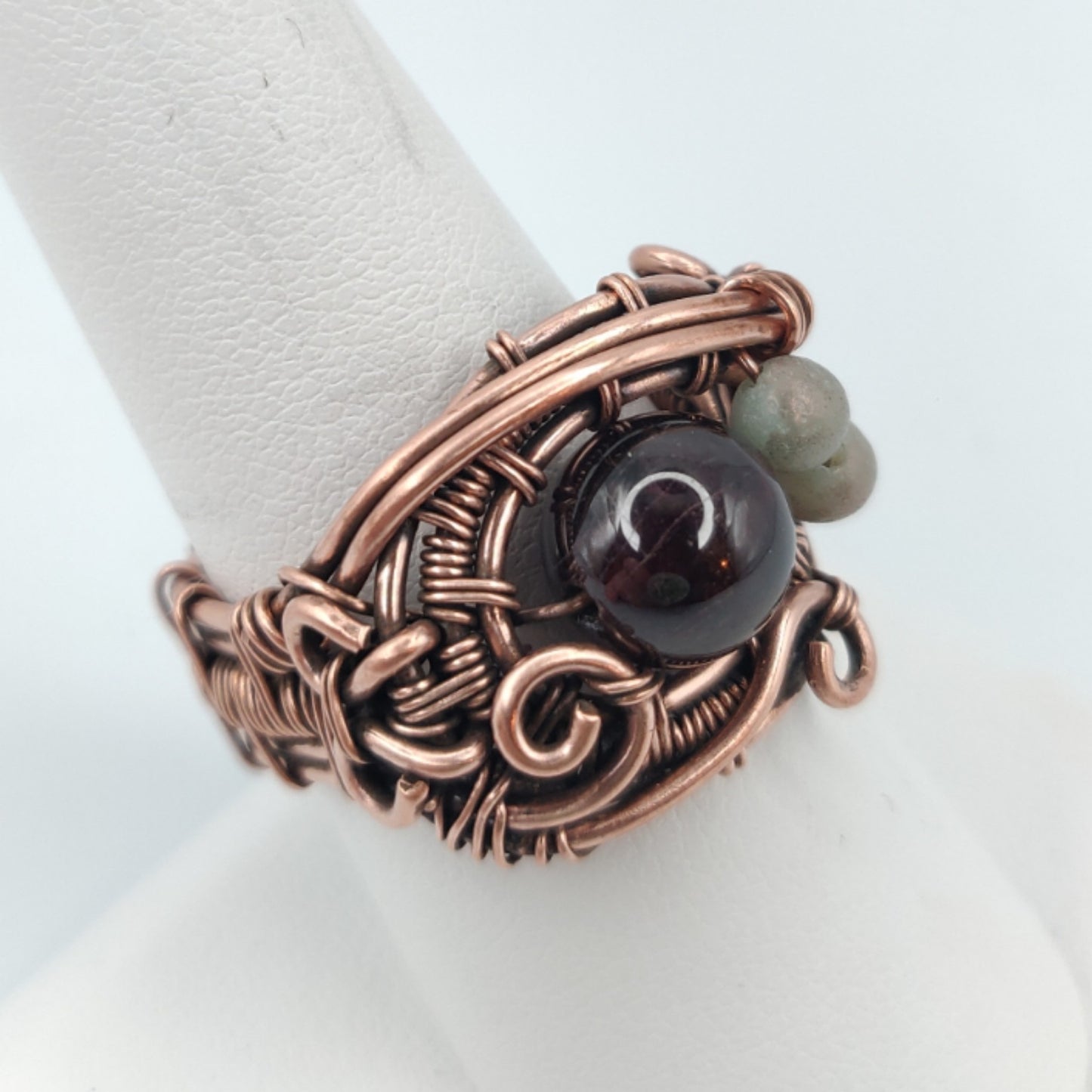 Antique Copper Garnet Birthstone Ring