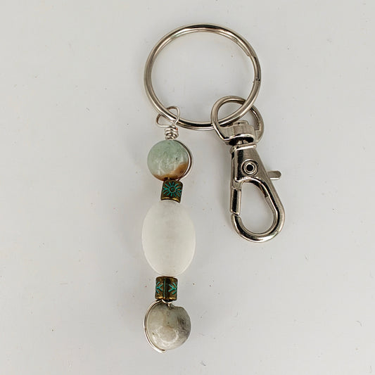Semi-precious Beaded Keychain (Unisex)